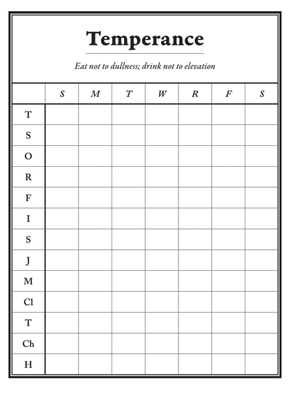 The Franklin Virtues Journal (Digital Printable Edition)