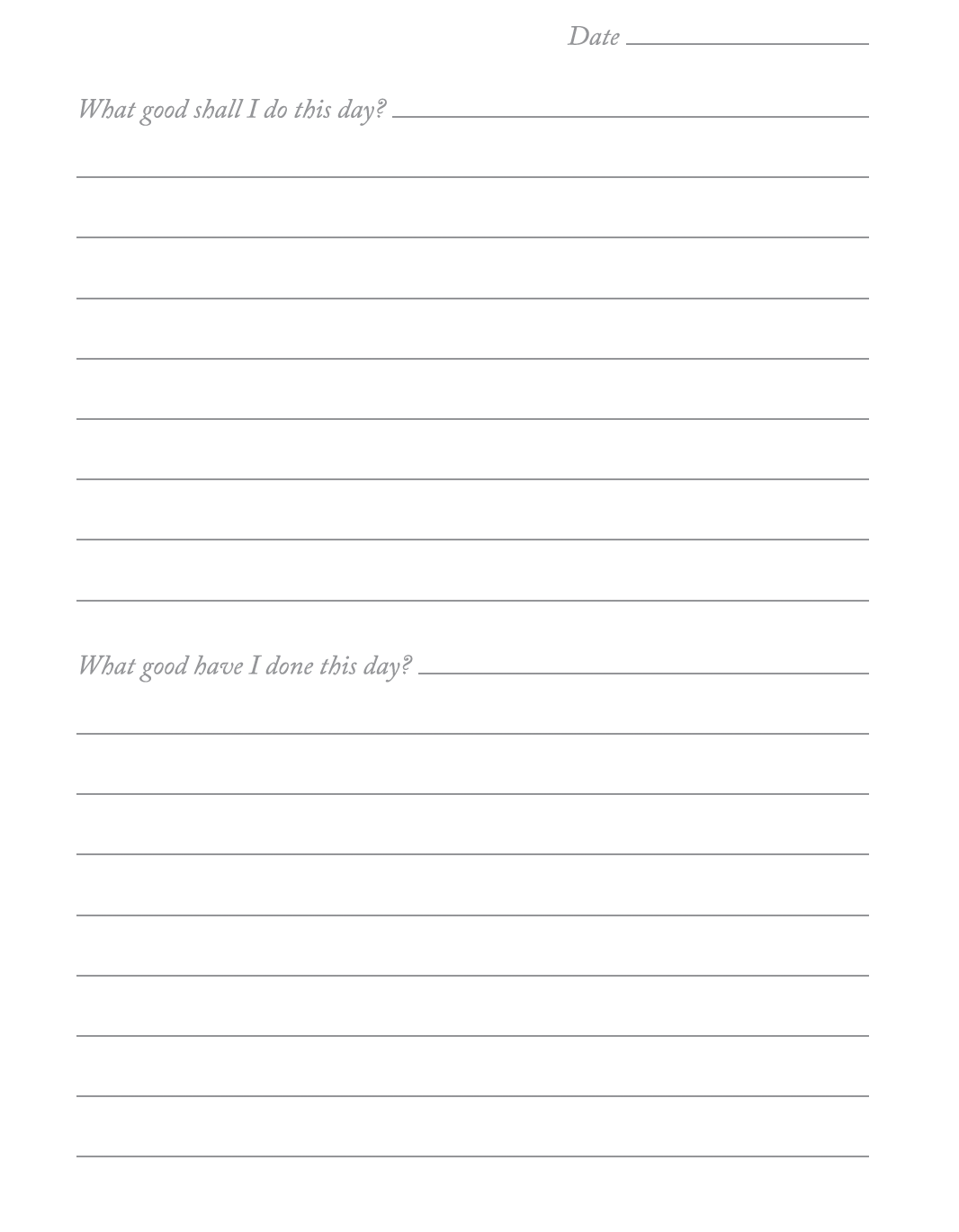 The Franklin Virtues Journal (Digital Printable Edition)